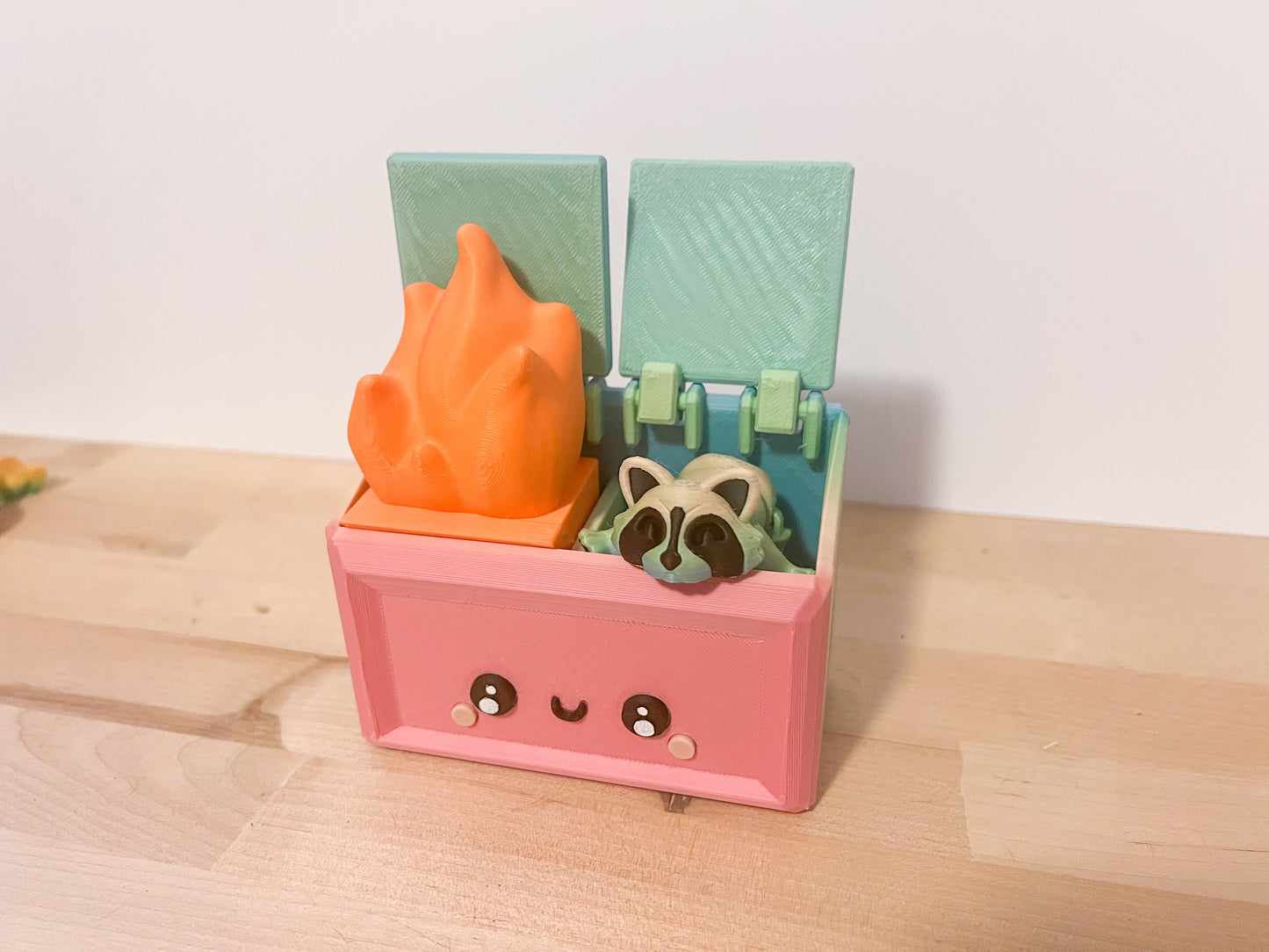 Dumpster Fire With a Trash Panda