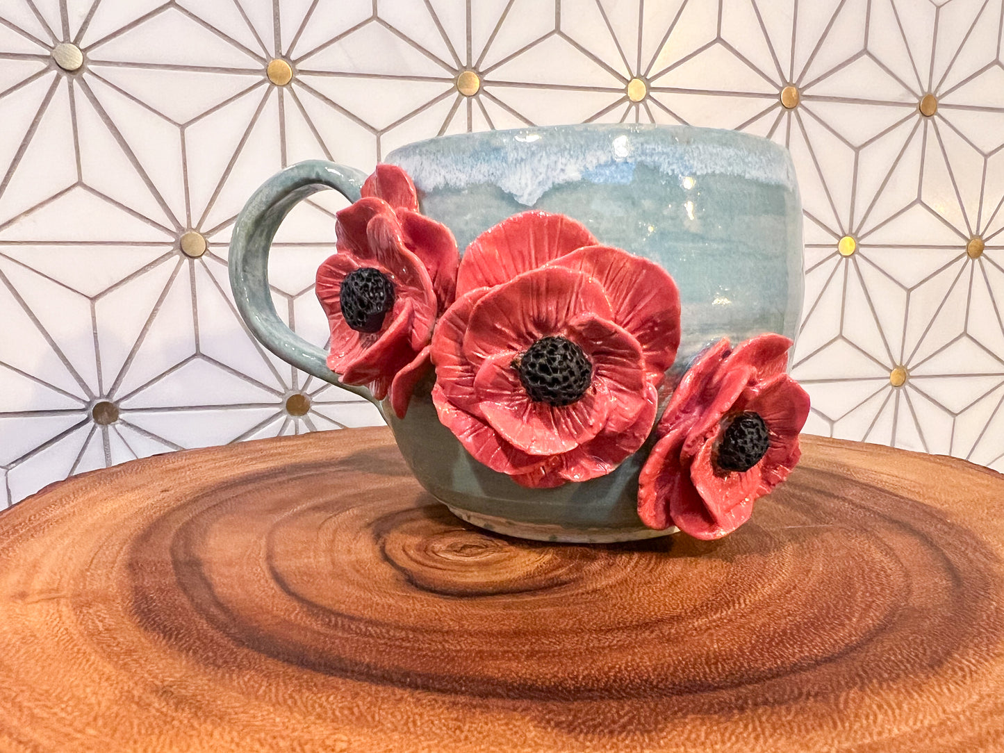 Triple Poppy Mug