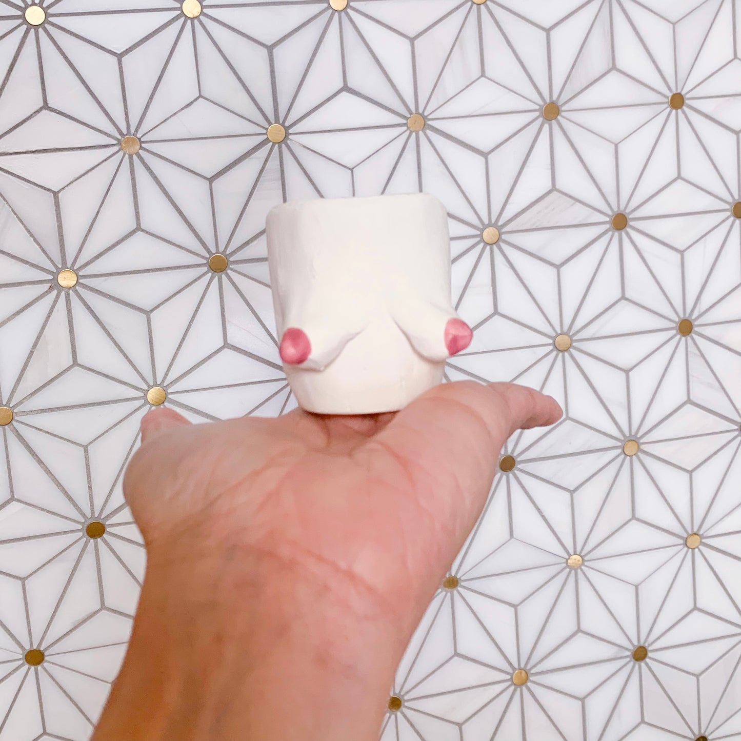 Small Boob Pots - White