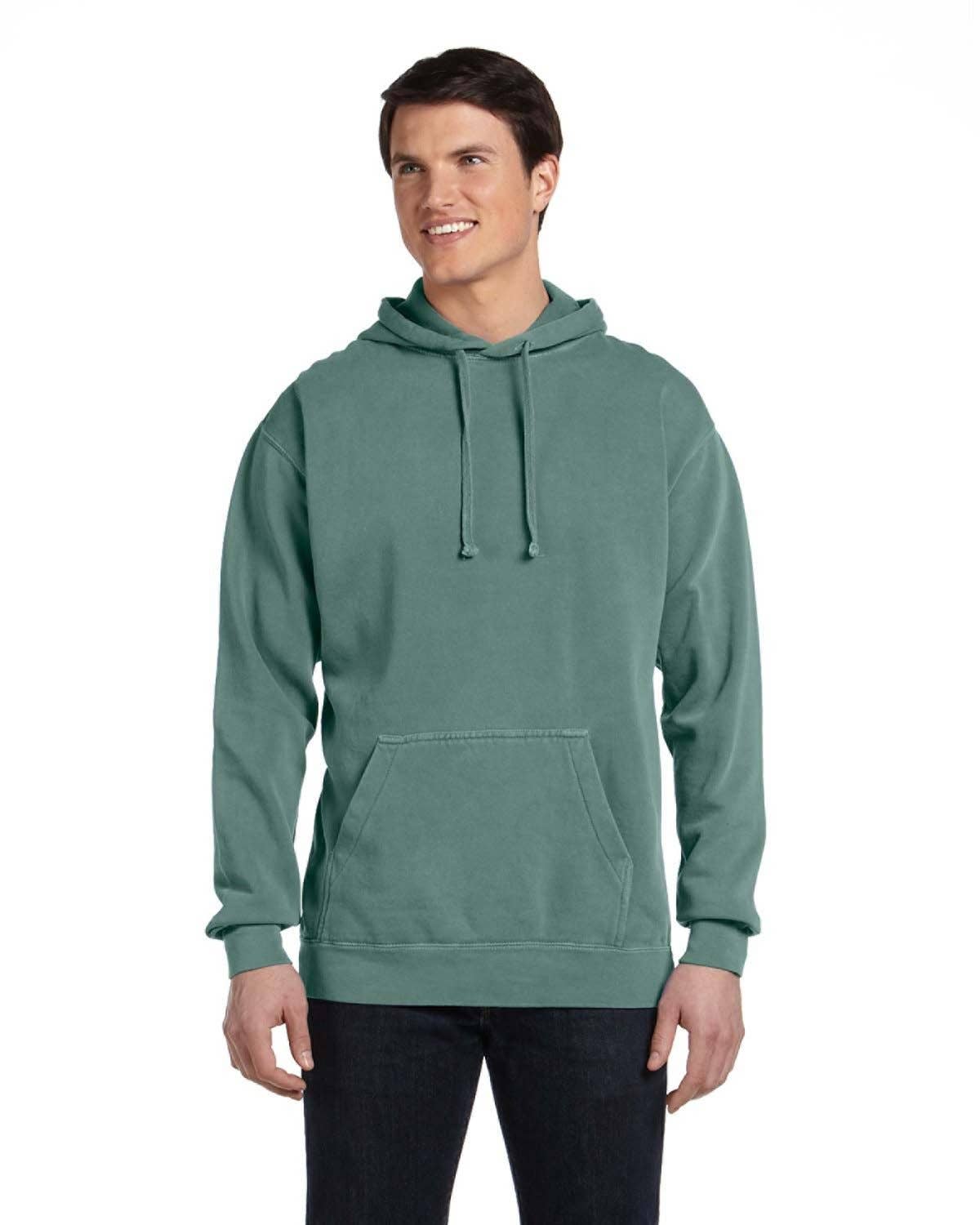 Comfort Colors Hooded Sweatshirt | Garment-Dyed Hoodie 1567: SEAFOAM / M