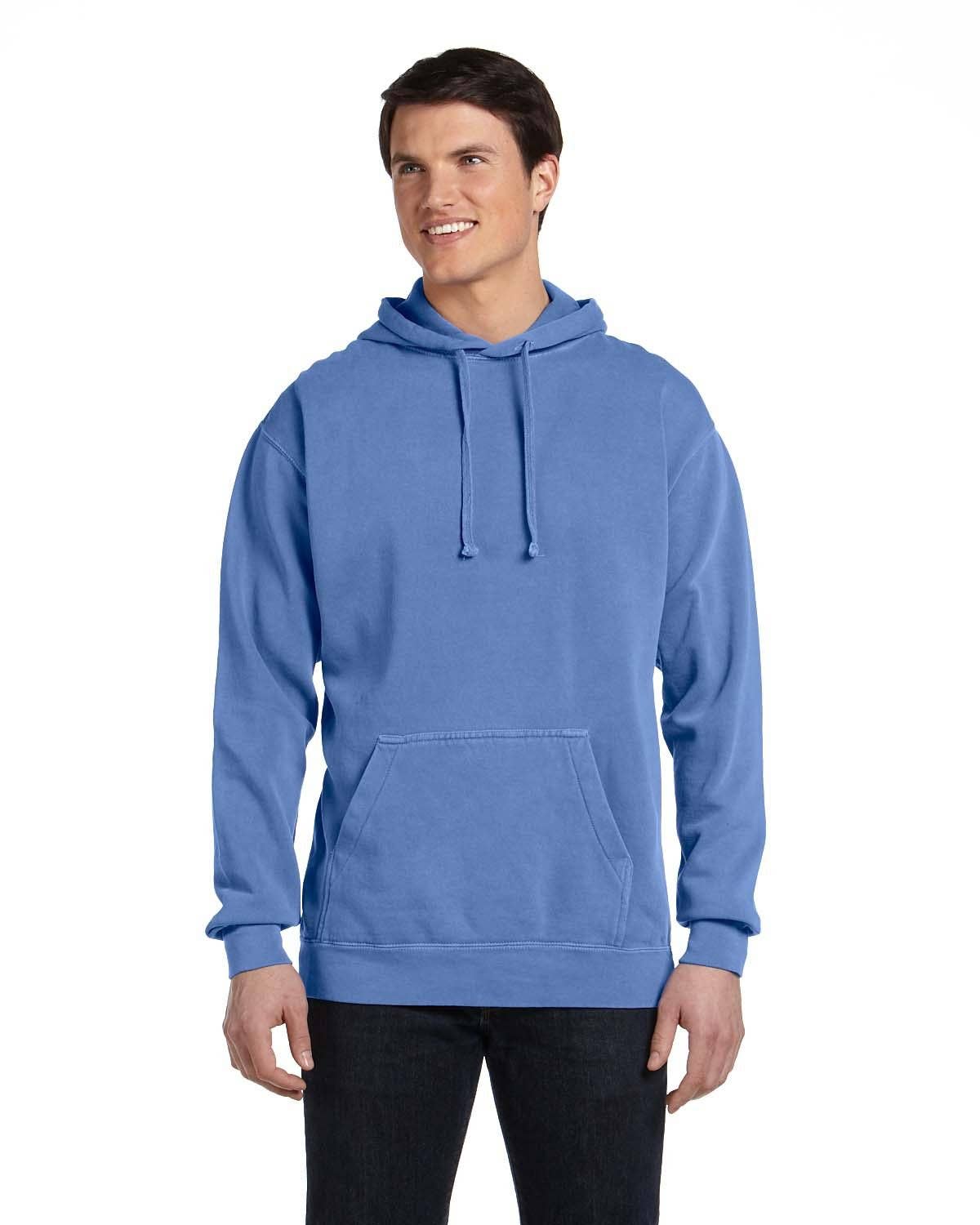 Comfort Colors Hooded Sweatshirt | Garment-Dyed Hoodie 1567: SEAFOAM / M