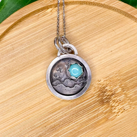 Turquoise Landscape Necklace