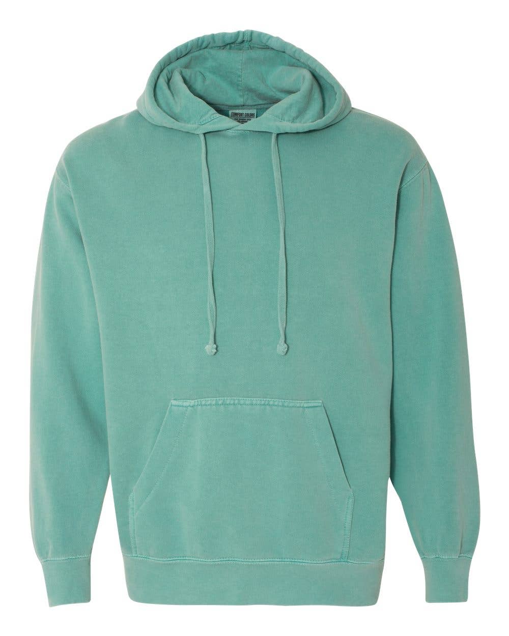 Comfort Colors Hooded Sweatshirt | Garment-Dyed Hoodie 1567: SEAFOAM / L