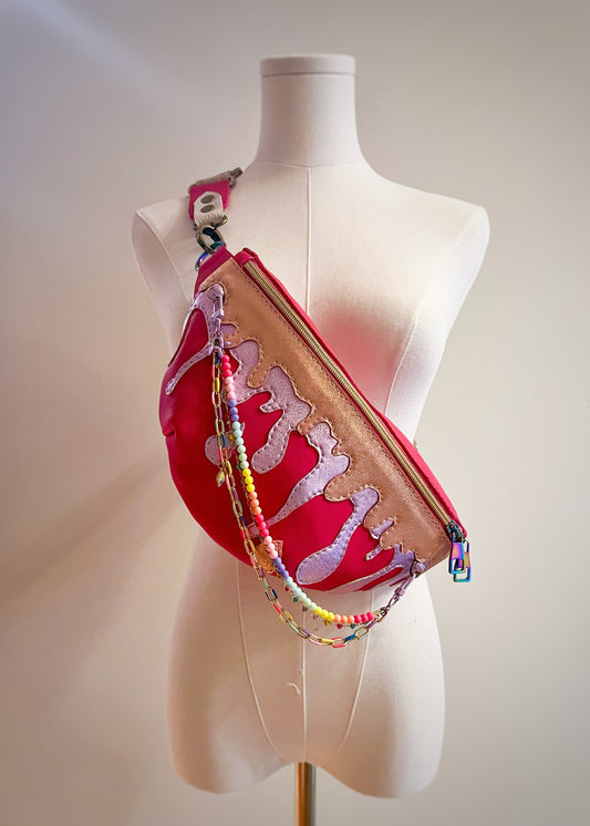 Applique leather Bum Bag