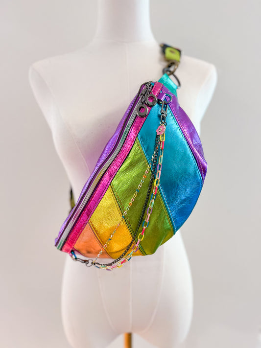 Applique leather Bum Bag