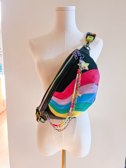 Applique leather Bum Bag
