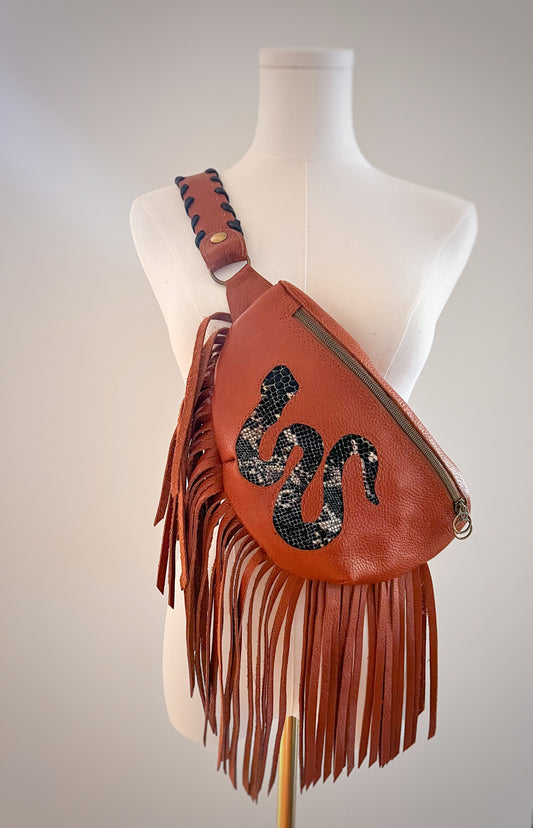 Applique leather Bum Bag