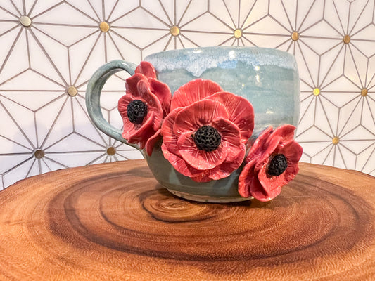 Triple Poppy Mug