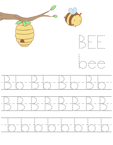 Letter B Tracing Sheet