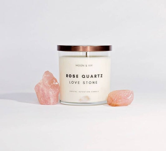 Rose Quartz Soy Candle | Sweet Floral (Love & Harmony)
